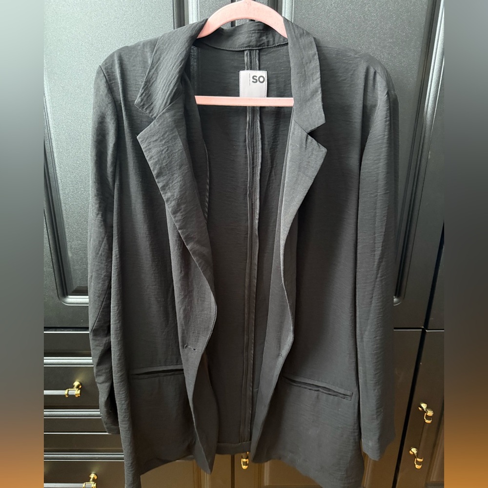 SO Women's Black Lightweight Blazer Jacket